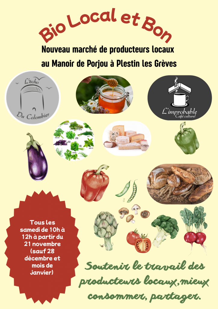 Flyer Paniers de légumes bio Naturel Rouge Vert